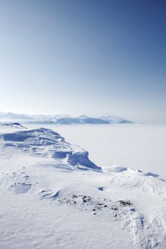 A wilderness landscape from the island of Spitsbergen, Svalbard, Norway