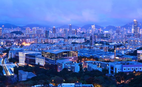Hong Kong downtown at night
