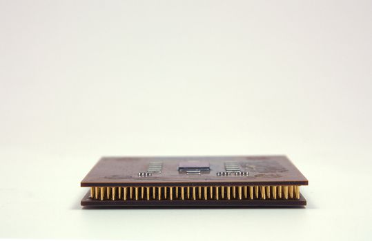 two microprocessors on the white background