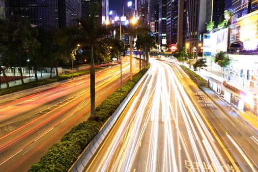 car light in city