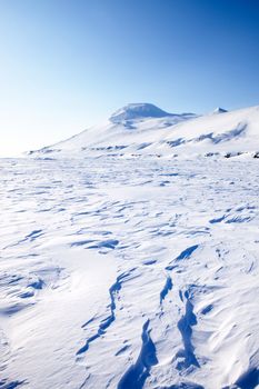 A frozen coastal landscape from Spitsbergen, Svalbard, Norway