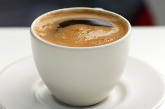 Image shows a cup of Greek coffee
