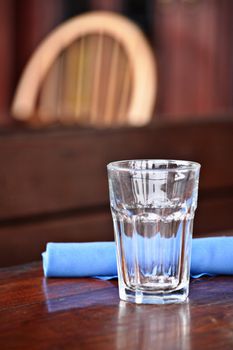 glass on table at restaurant
