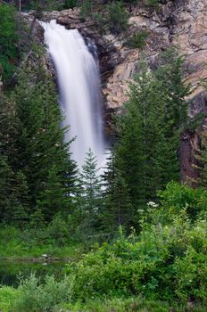 Running Eagle Falls, Glacier National Park, Glacier County, Montana, USA