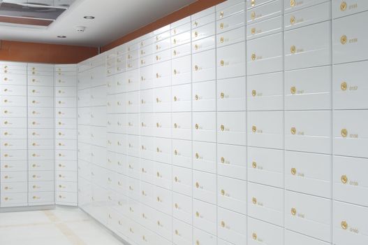 Vault of safe deposit boxes