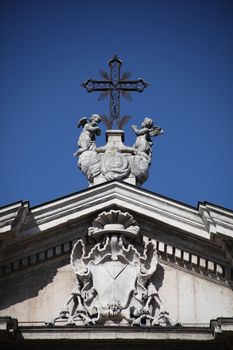 Cross on Duomo, Mantua, Italy