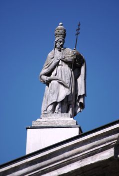 Statue on Duomo in Mantua, Italy