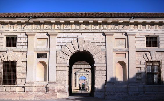 Entrance of Te palace, Mantua, Italy