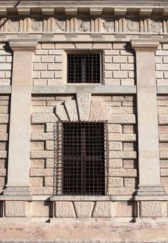 Windows details, Te palace, Mantua, Italy