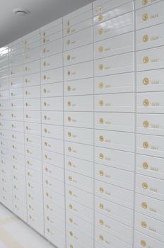 Vault of safe deposit boxes