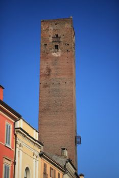 Cage towerused to show people criminals and prisoners during Middle Ages, Mantua, Italy