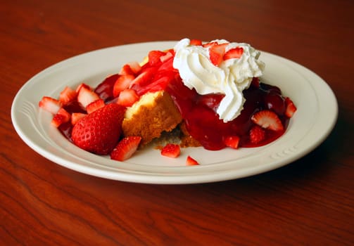 strawberry shortcake with topping

