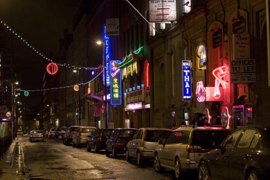 Manchester chinatown at night