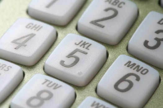 Phone keypad close up