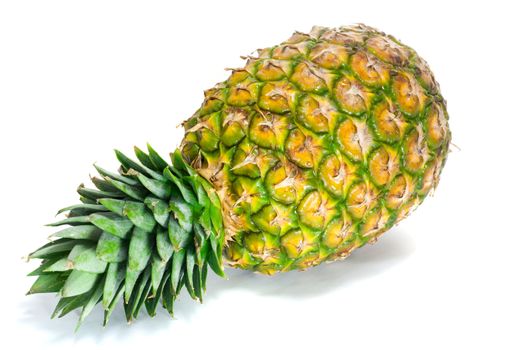 single pineapple isolated on white background