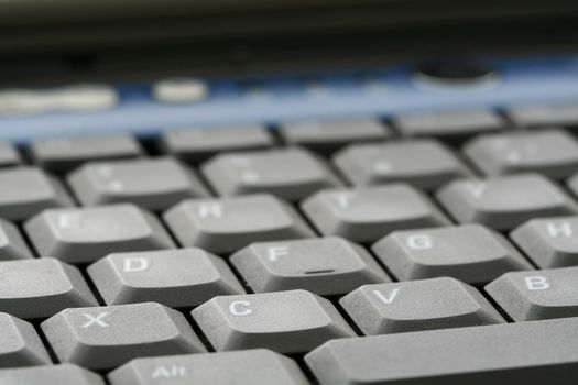 Laptop keyboard, macro and shallow depth of field