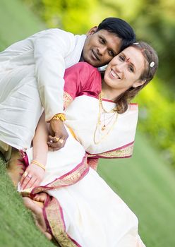 International couple married according to indian traditions