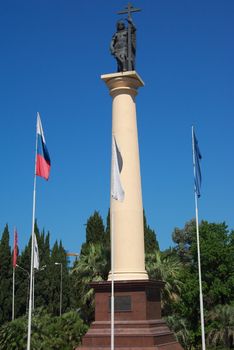 statue of the Archangel Michael costing on pedistal