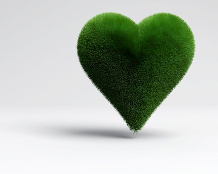 a saint valentine heart grass for ecologic love