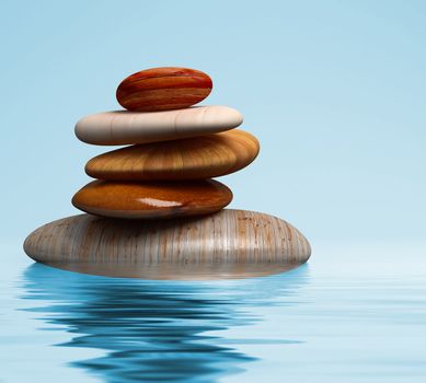 some different stone of wood for zen and tranquility