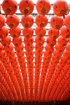 Here are a lot of red and beautiful Chinese lantern.