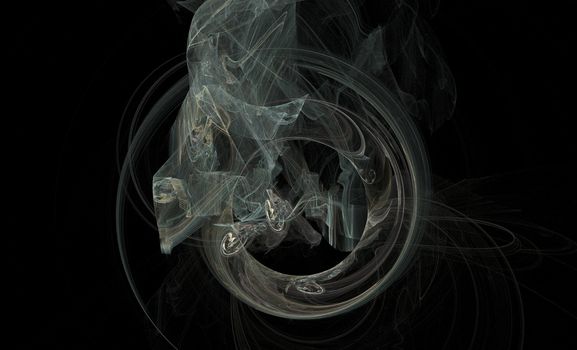 Wisp on a black background