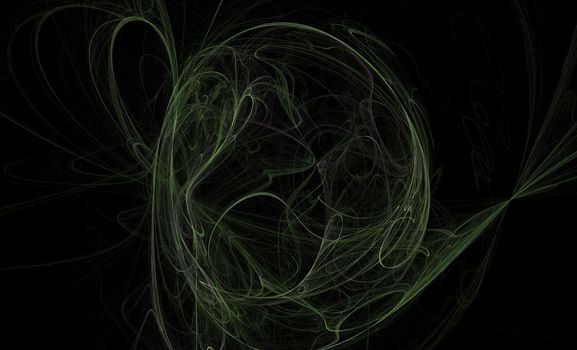 Wisp on a black background
