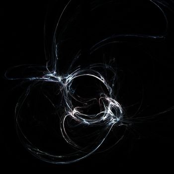 Wisp on a black background