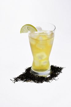 Fresh homemade iced tea using chinese black tea