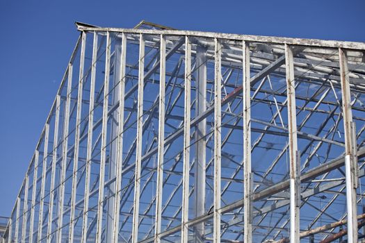 detail of a decaying greenhouse