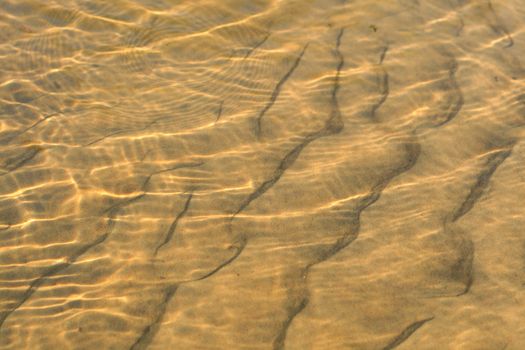 Rippled sand in the ocean
