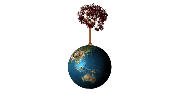 planet green and tree