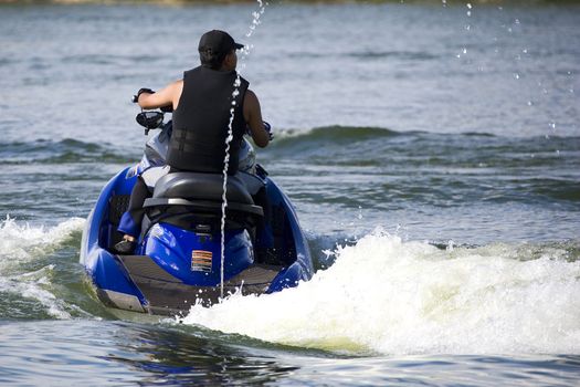 Image of a jet ski enthusiast in action.