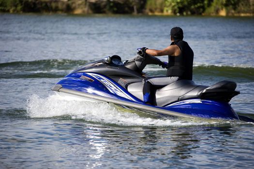 Image of a jet ski enthusiast in action.