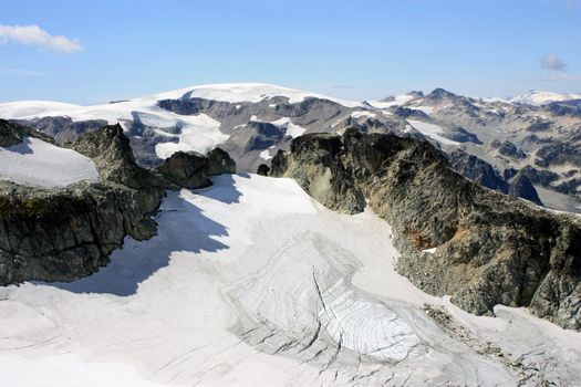 Ice Fields Viewed From The Top Of Brandywine Mountain (Coast Mountains, British Columbia, Canada)