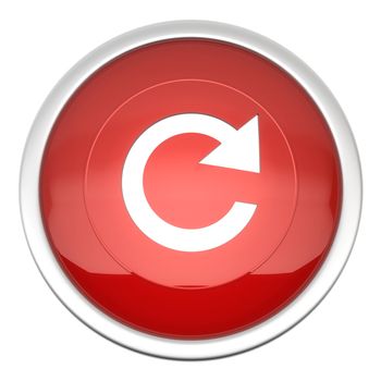 a large red Refresh icon in three d