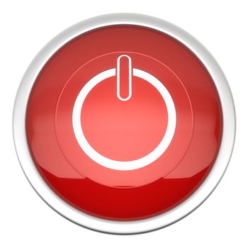 a large red Shutdown icon in three d