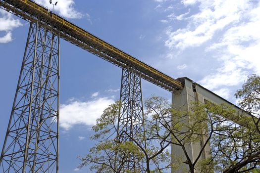 Image of a cement factory conveyor system in Malaysia.