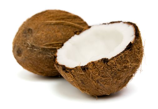 Coconuts isolated on white background