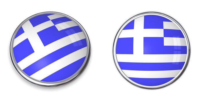 button style banner in 3D of Greece