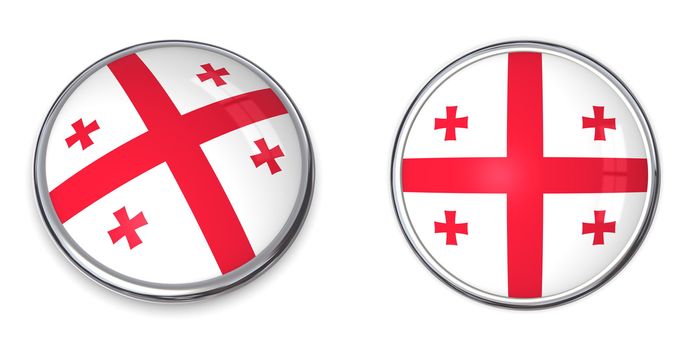 button style banner in 3D of Georgia