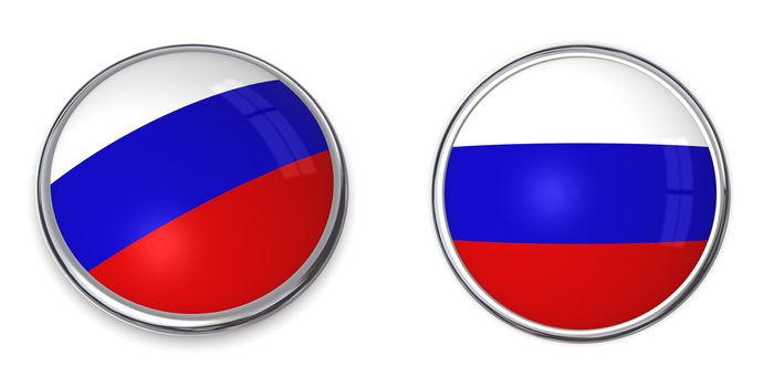 button style banner in 3D of Russia