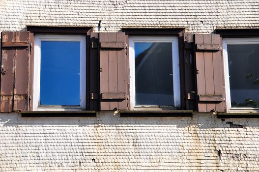 A close-up photo of a window found on a building in south west Germany