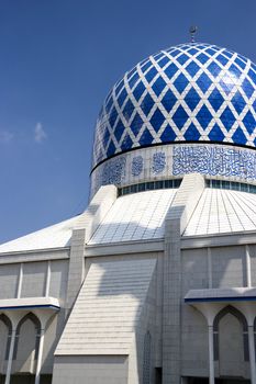 Sultan Salahuddin Abdul Aziz Shah Mosque or commonly known as the Blue Mosque, located at Shah Alam, Selangor, Malaysia.