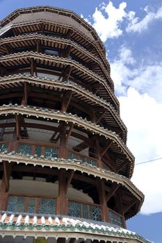 The leaning wooden tower of Teluk Intan, Malaysia. This old tower was meant to hold water at the top for residents of Teluk Intan, which used to be a small town in Malaysia. Like the Leaning Tower of Pisa, it is also leaning.