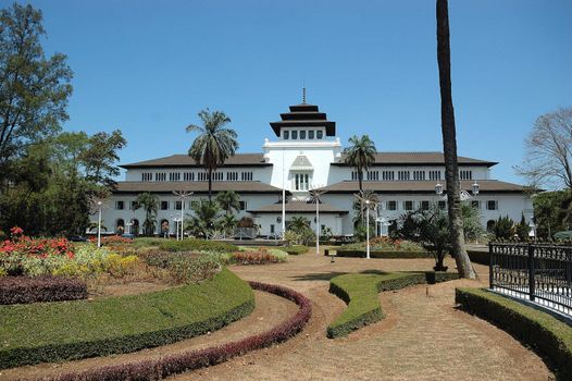 gedung sate is one of many landmarak buildings in bandung, west java-indonesia