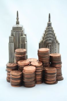 stacks of American cents