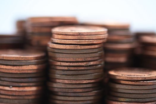 stacks of American cents