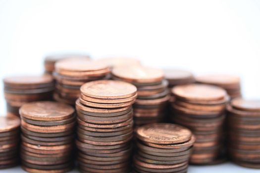 stacks of American cents