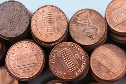 stacks of American cents